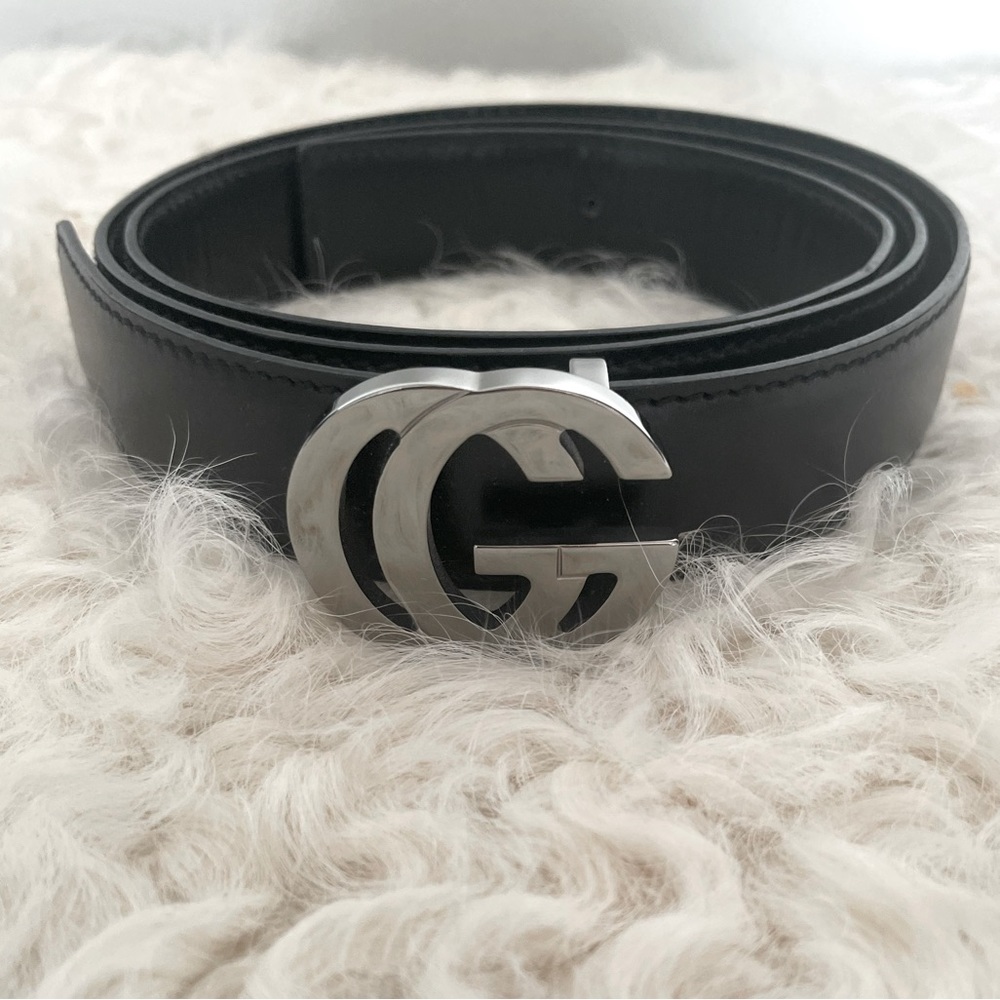 Gucci black GG logo belt 31-36 inches